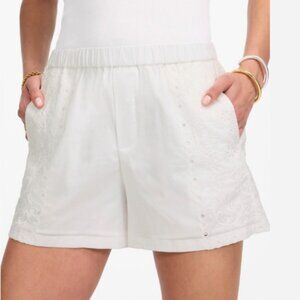 Madewell Pull-On Eyelet Shorts – White